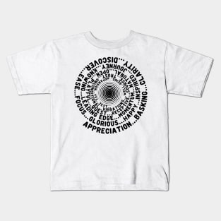 ABC FEEL GOOD Vortex Abraham-Hicks Inspired Typography Law of Attraction Kids T-Shirt